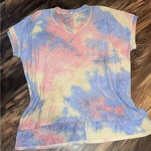 Tie-Dye V-Neck Women’s Top